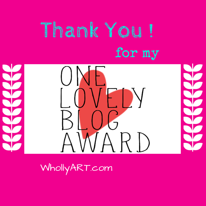 Thank You for my One Lovely Blog Award!