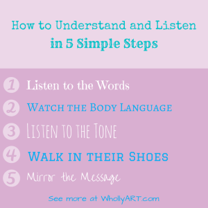 How to Understand and Listen in 5 Simple Steps - WhollyART