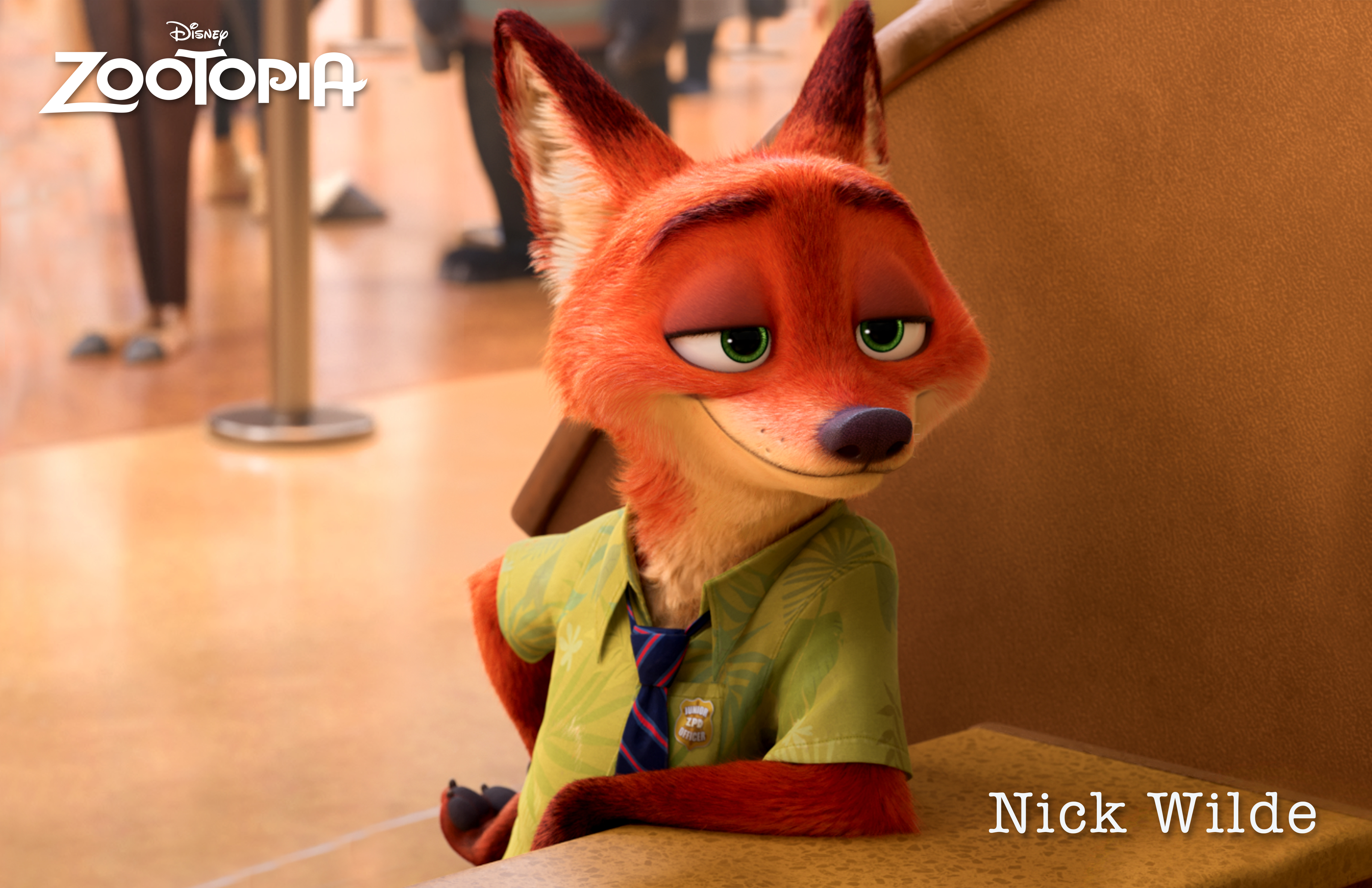 ZOOTOPIA – NICK WILDE, the scamming fox who Judy reluctantly teams up with to crack her first case. ©2015 Disney. All Rights Reserved.